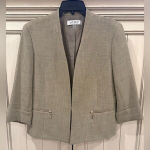 Kasper Taupe Blazer with Textured Detail